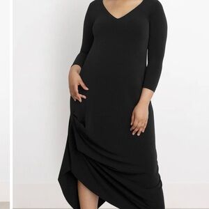 Sympli Drama Black Long Sleeve Dress 16 EUC